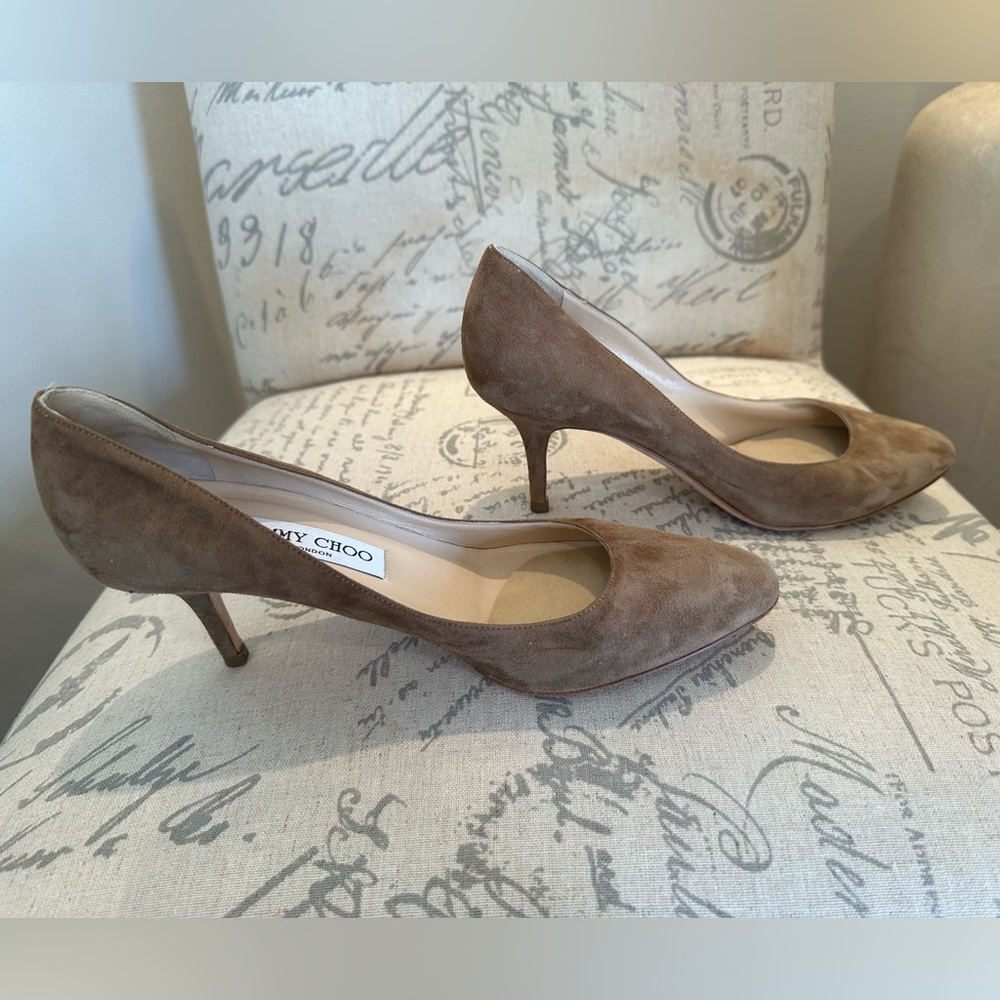Jimmy Choo Brown Suede Women's Pumps